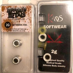 3 Pairs 2g Tunnel Gauges/ Taper